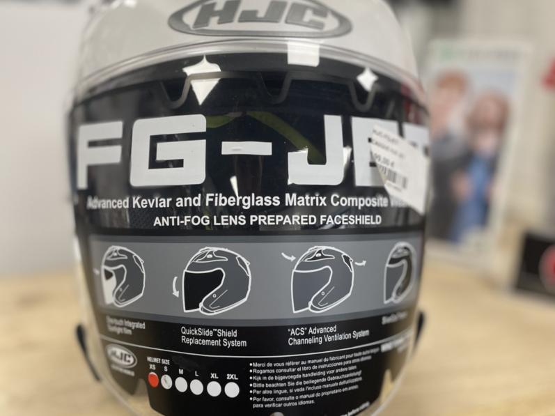 HJC-FGJET WHITE GLOSSY XS